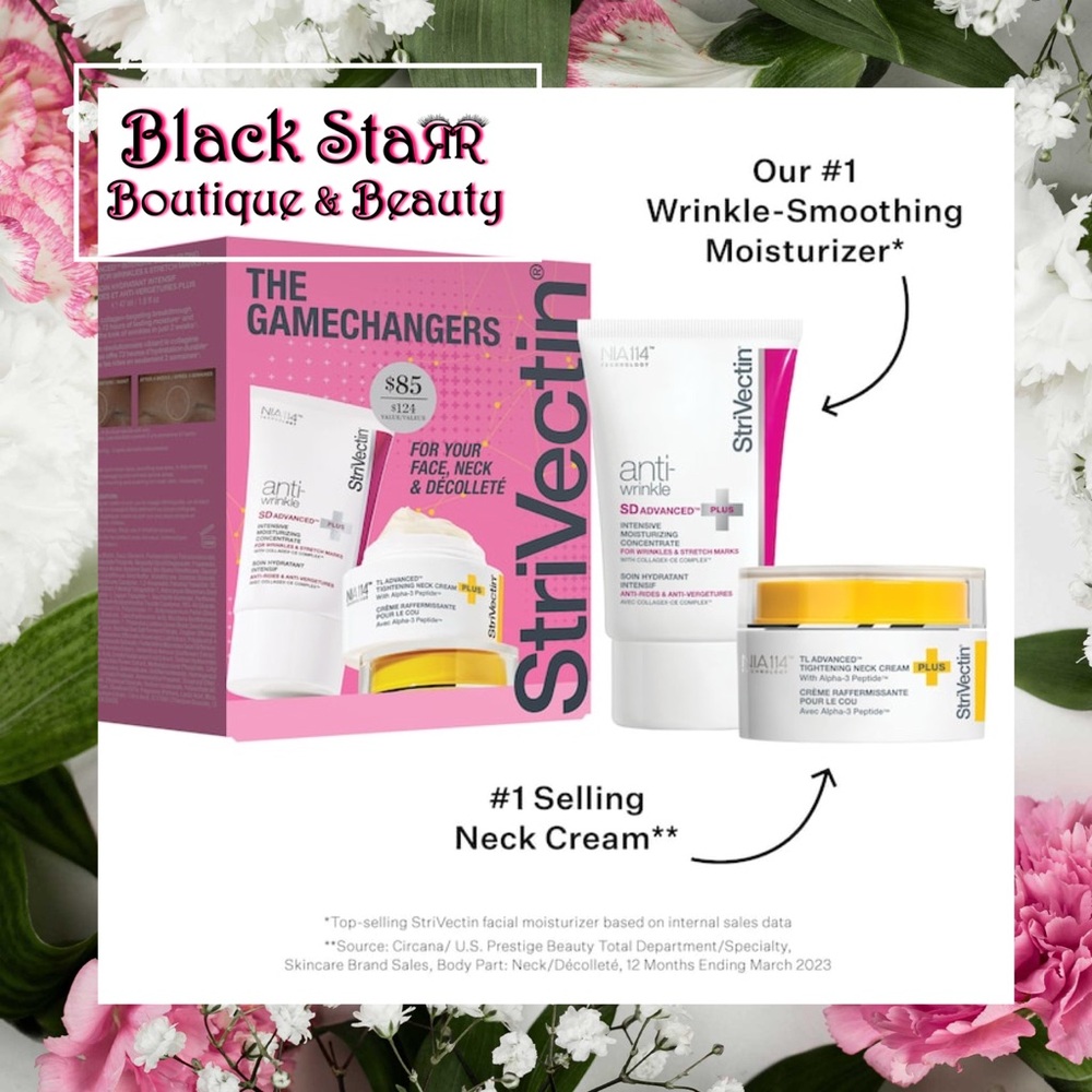 StriVectin The Gamechangers Duo Set. Neck Cream & Anti-wrinkle Moisturizer. NEW